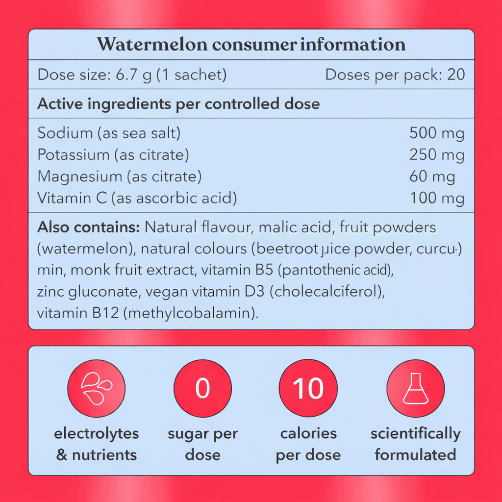 Watermelon Electrolytes (Pack of 20)